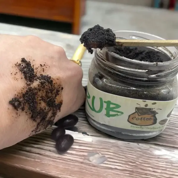 Coffee beans body scrub