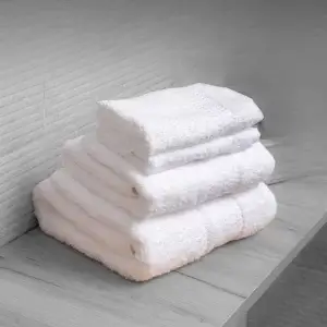 Terry Towel Set High loop Plain White