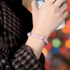 Stone Beaded Handmade Yoga Energy Healing Bracelet With Rose Quartz