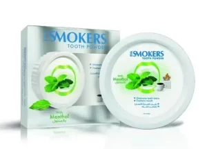Eva Smokers Tooth Powder with Menthol - Natural Whitening for a Brighter Smile