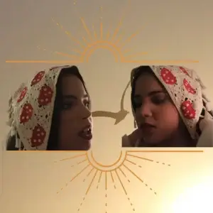Handmade Cotton Triangle Head Scarf - Crochet Hair Bandana