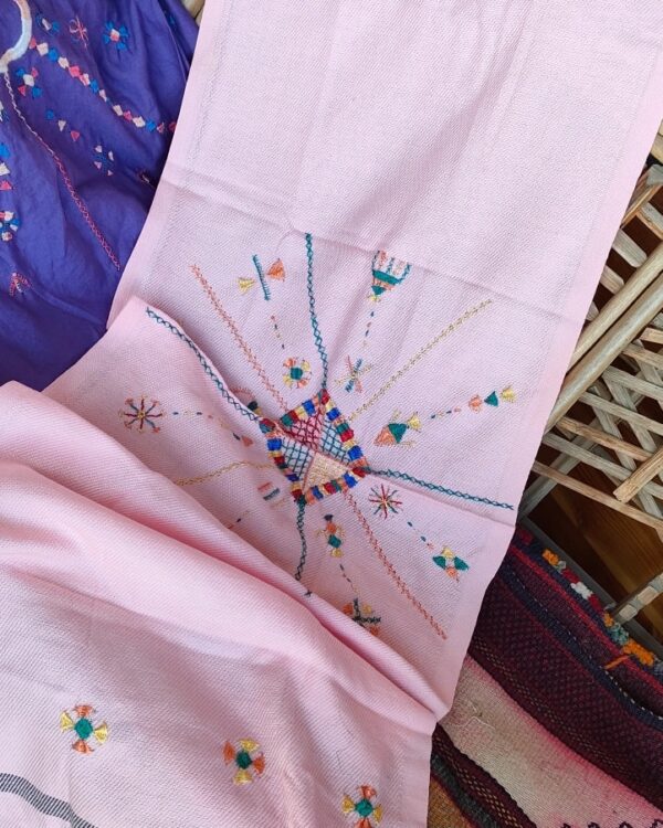 Handwoven Woolen Scarf - Inspired by Authentic Siwa Designs - Image 3