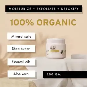 RAW AFRICAN ORGANIC White Musk Exfoliator  - Moisturizing & Exfoliating