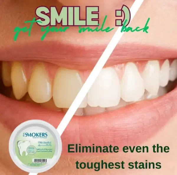 Eva Smokers Tooth Powder with Menthol - Natural Whitening for a Brighter Smile - Image 2