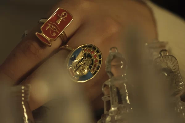 18K Gold-Plated Cartouche Ring - Pharaonic Jewelry - Image 4