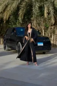Stylish Black Kaftan with Colorful Embroidery