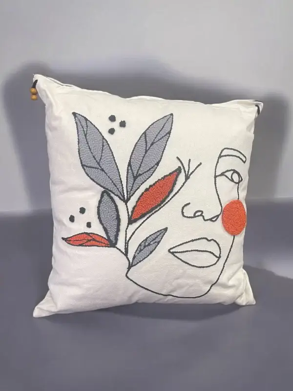 Floral Face Art Pillow - Image 5