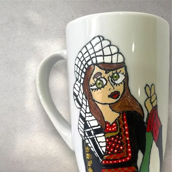 Handcrafted Palestinian Peace Mug - Image 2