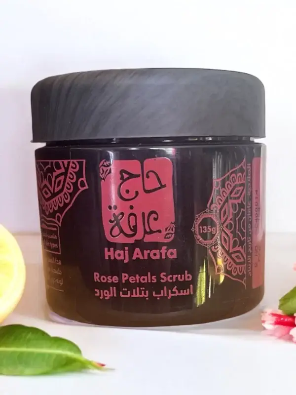 Haj Arfa Organic Rose Petals Scrub - Nourishing & Exfoliating - Image 3