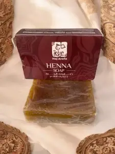 Haj Arafa Henna Soap - Enhance and Stabilize Henna Color for Vibrant, Shiny Hair