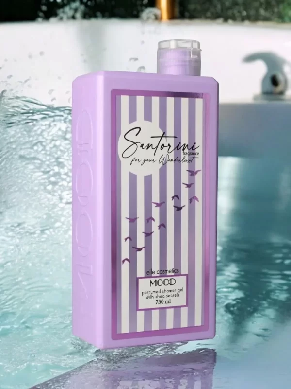 Mood Santorini Shower Gel with Shea Butter & Coconut Oil - Hydrating Body Wash - Image 3