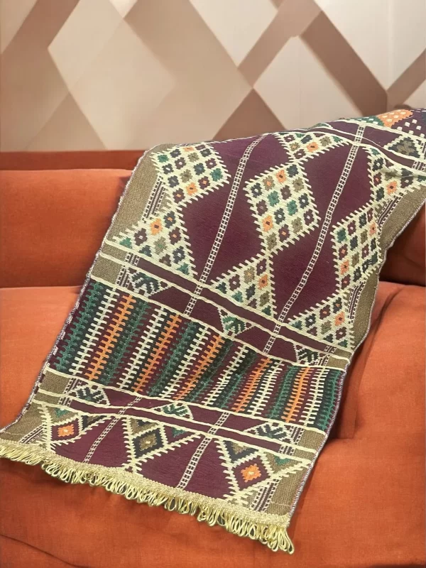 Egyptian Bedouin Kilim Rug - Multi-Color Geometric Design - Image 3