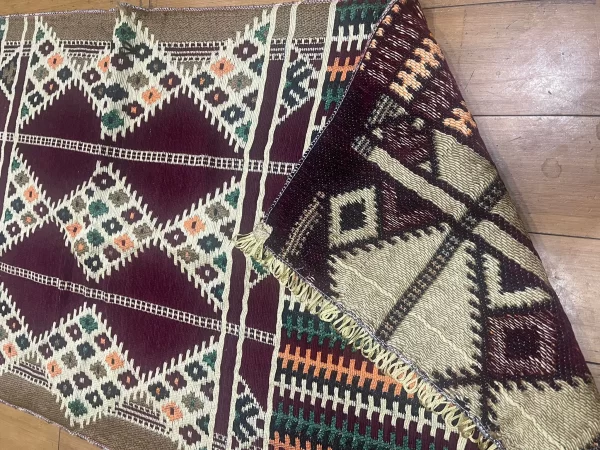 Egyptian Bedouin Kilim Rug - Multi-Color Geometric Design - Image 2