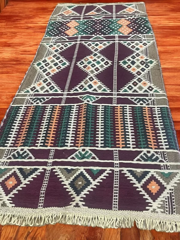 Egyptian Bedouin Kilim Rug - Multi-Color Geometric Design - Image 5