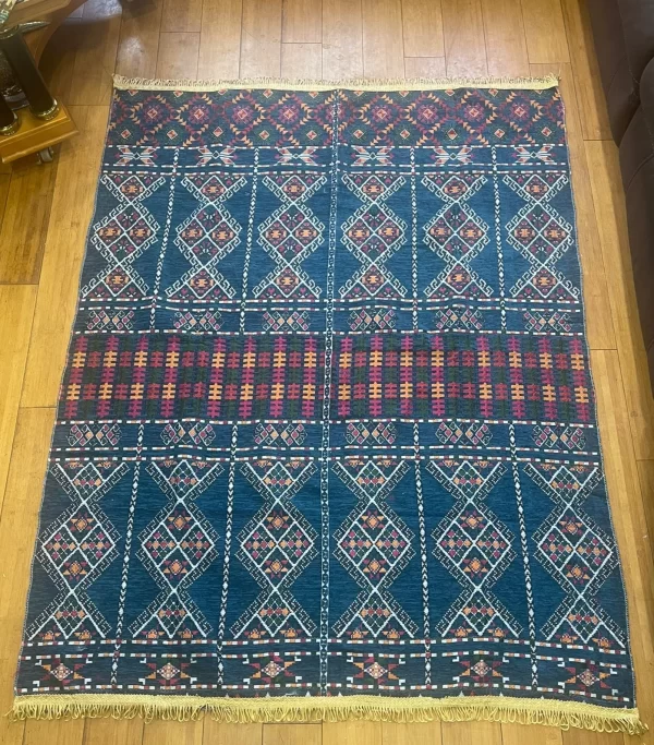 Egyptian Kilim Rug Carpet - Bedouin Geometric Oriental Design