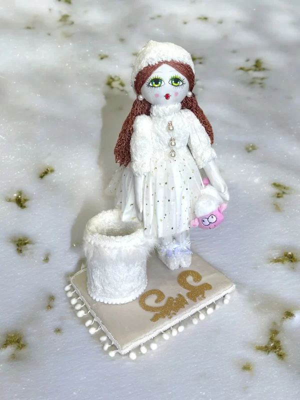 Handmade Holiday Doll with Arabic Calligraphy - Image 5