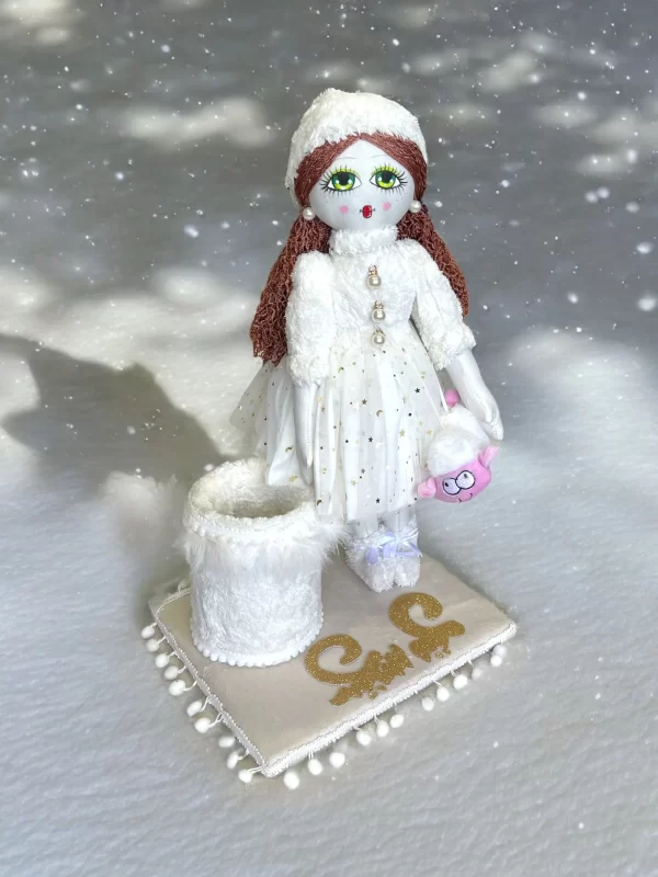 Handmade Holiday Doll with Arabic Calligraphy - Image 3