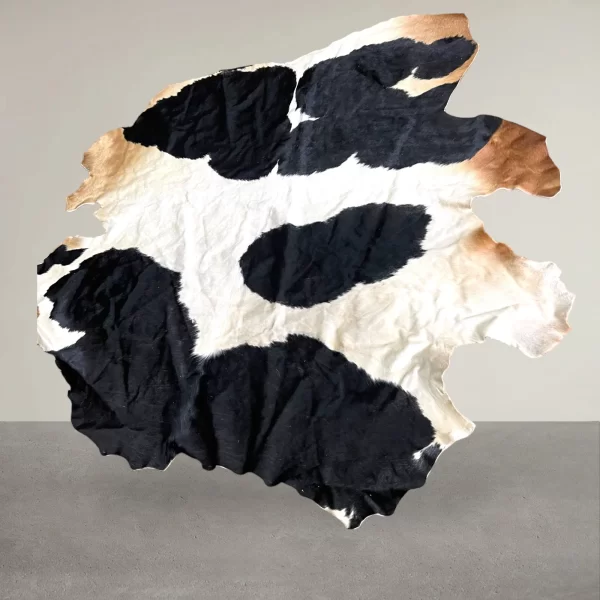 Authentic Black and White Egyptian Cowhide Rug