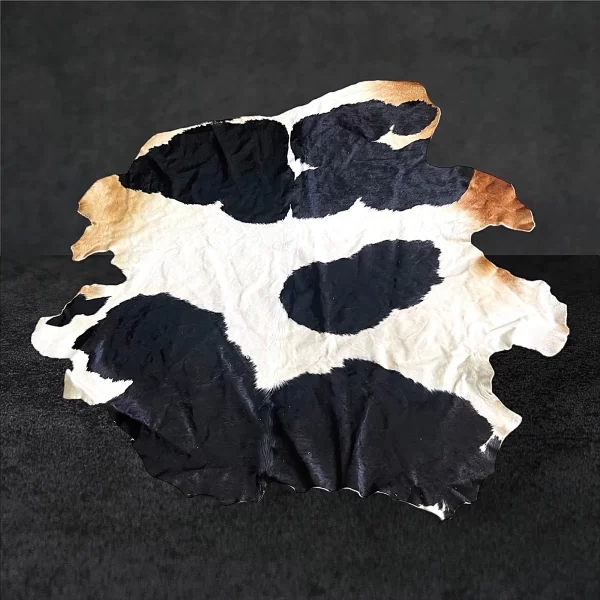 Authentic Black and White Egyptian Cowhide Rug - Image 3