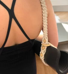 Handmade Macramé Yoga Mat Strap - Natural and Stylish