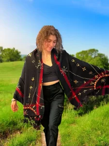Handwoven Wool & Cotton Shawl Inspired by Siwa's Authentic Designs