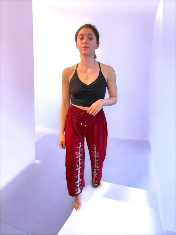 Handmade Embroidered Wide-Leg Pants - Comfort Meets Style - Image 7