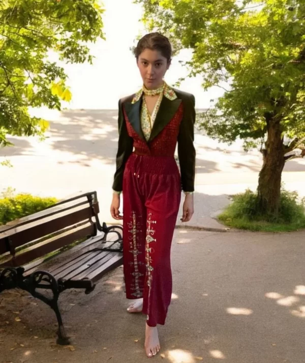 Handmade Embroidered Wide-Leg Pants - Comfort Meets Style - Image 5
