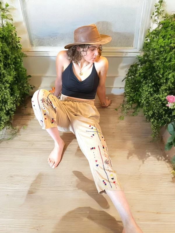 Hand-Embroidered Comfort Pants - Image 3