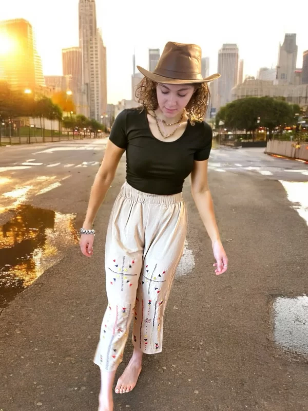 Hand-Embroidered Comfort Pants - Image 4