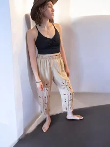 Hand-Embroidered Comfort Pants