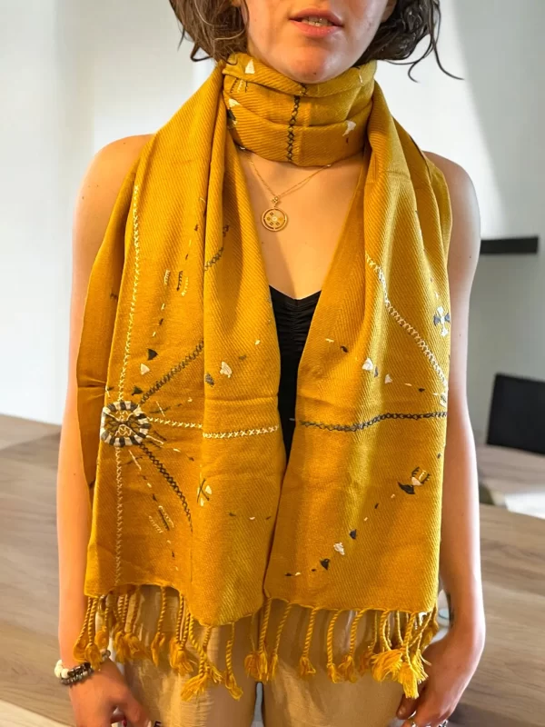 Handwoven Siwan Woolen Scarf - Authentic Egyptian Design - Image 2
