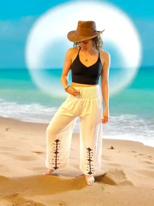 Boho Chic Embroidered Wide-Leg Pants