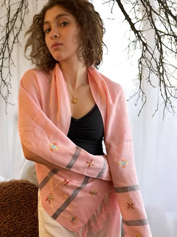 Handwoven Woolen Scarf - Inspired by Authentic Siwa Designs - Image 4