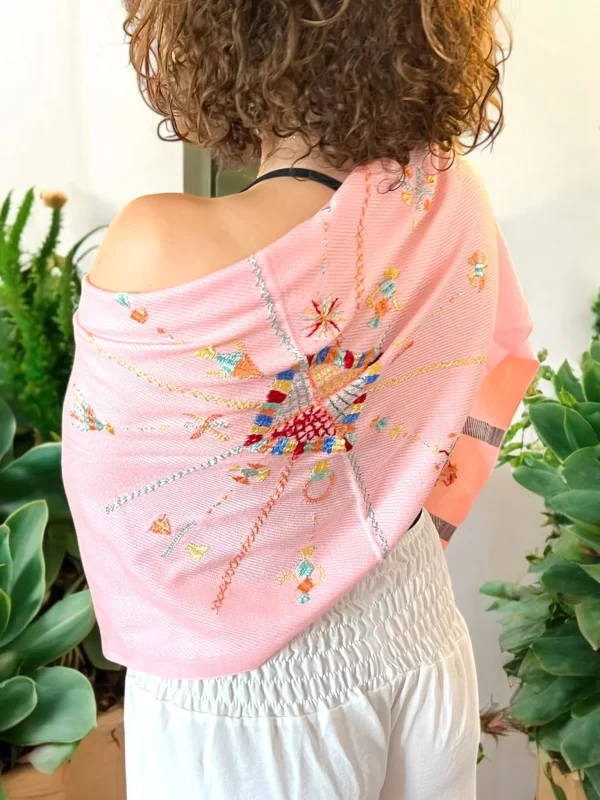 Handwoven Woolen Scarf - Inspired by Authentic Siwa Designs - Image 2