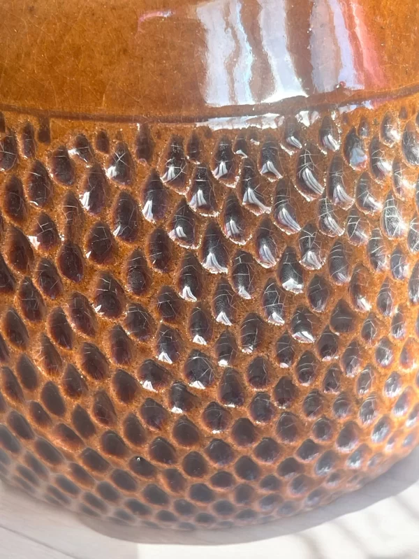 Unique Handcrafted Textured Honeycomb Stoneware Mug - Image 2