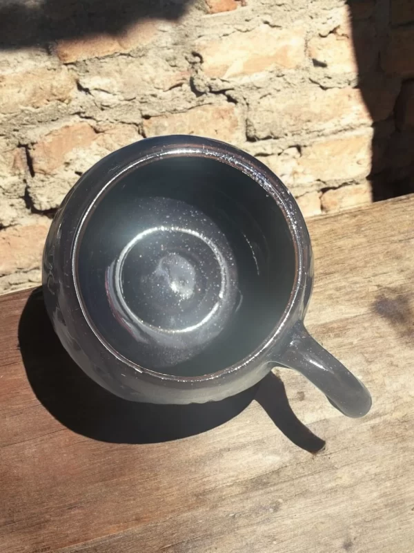 Navy Blue Sunburst Handcrafted Ceramic Mug - Image 4