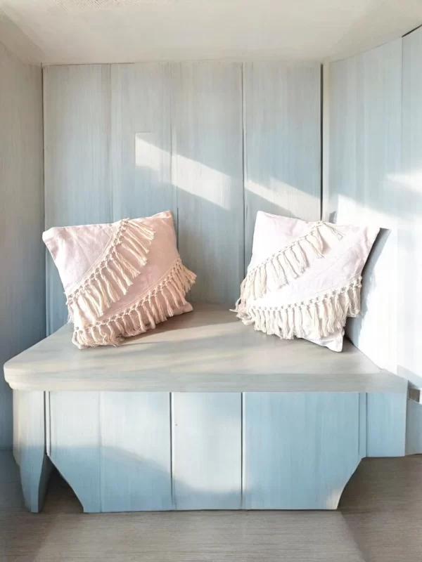 Boho Fringe Hand-Embroidered Pillow Set – Natural Minimalist Design - Image 6
