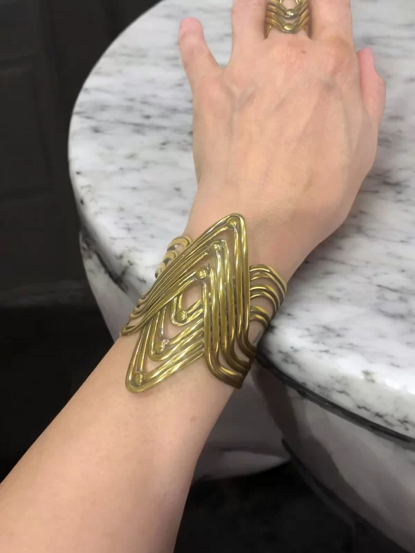 Women's Fashion Punk Zig Zag Cuff Ring Set - Image 4