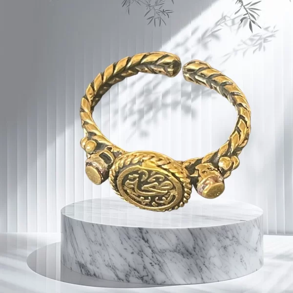 Handmade Brass Ring with Arabic Calligraphy - "Health" - Image 3
