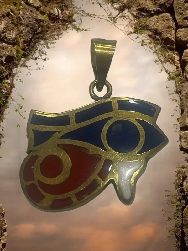 Eye of Ra Enamel Pendant – Ancient Egyptian Protection Symbol - Image 3