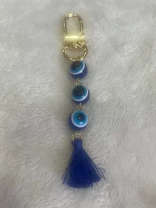 Evil Eye Beads Keychain Pendant with Tassel