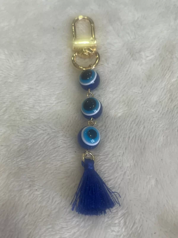 Evil Eye Beads Keychain Pendant with Tassel