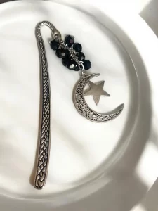 Crescent Moon and Star Charm Bookmark