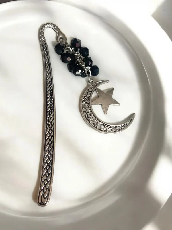Crescent Moon and Star Charm Bookmark - Image 2