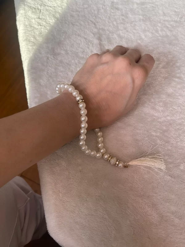 33-Bead Luxurious Pearl Tasbih – Islamic Prayer Beads - Image 2