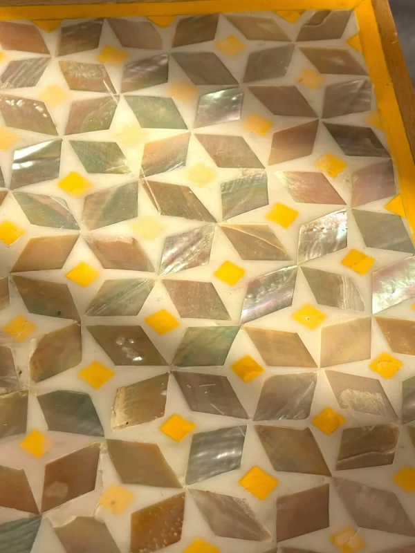Handcrafted Mother of Pearl Geometric Design box - Image 5