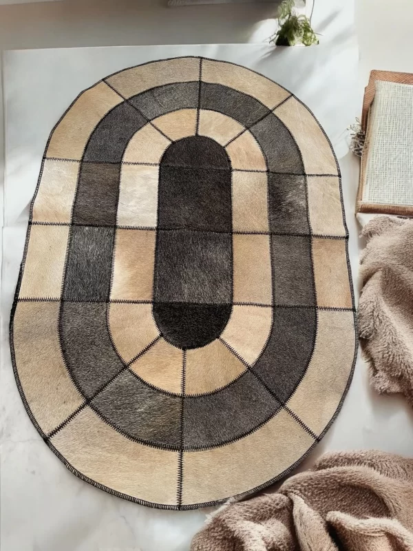 Handmade Cowhide Patchwork Rug or Table Runner - Image 7