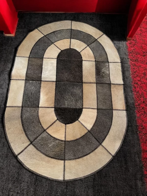 Handmade Cowhide Patchwork Rug or Table Runner - Image 3