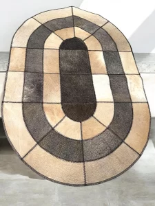 Handmade Cowhide Patchwork Rug or Table Runner