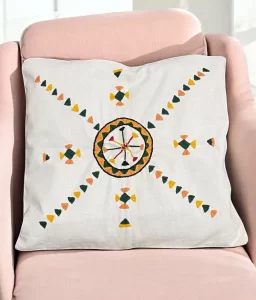 Hand-Embroidered 17-Inch Siwa Cushion